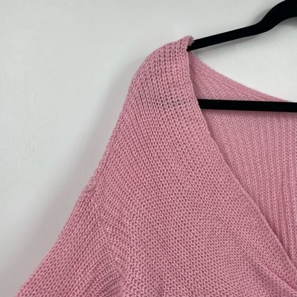 Inner Circle Women's Nordstrom Front Twist V Neck Long Sleeve Sweater Size M NWT - Picture 3 of 9